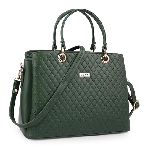 Image of ADISA quilted handbag shoulder bag for women and girls with detachable sling belt (AD4077)