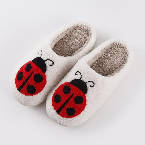 Image of Women's Men's Strawberry Slippers Cute Fruit Home Slippers Winter Fuzzy Memory Foam Fluffy Warm House Shoes