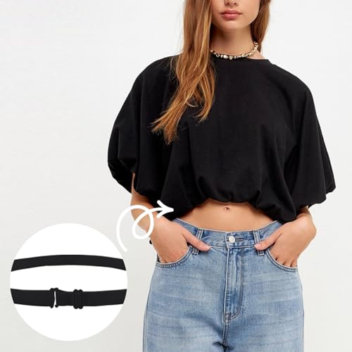 AXLORP Crop Adjustable Band, Crop Tool for Shirt, Crop Band for Tucking Shirts, Elastic Belts for Women Tops2