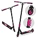 Stunt Scooter Deluxe bis 100KG - 360​​° Freestyle Trick - Aluminiumdeck - 4 Fach Klamme max Sicherheit Kickscooter ABEC9- Erste Stunt Roller für Kinder 6-12 Jahre (Rosa)
