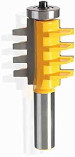 Joint Router Bit, 1/2in Reversible Finger Glue Joint Router Bit 1/4in Shank Cutter Tool Reversible Finger Glue Wood Cutter Tool for Professional Commercial User DIY Beginner