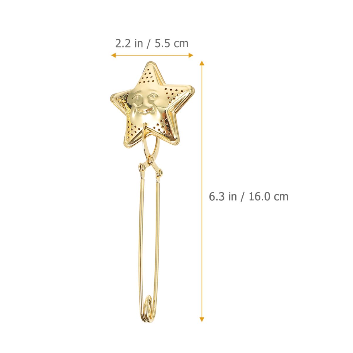 Toyvian Infuseur à Thé Étoiles Lune en Acier Inoxydable Doré Filtre à Thé avec Poignée Usage Quotidien