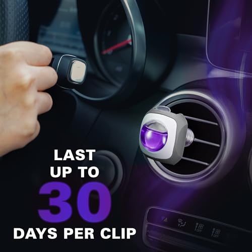 Image of Air Jungles Lavender Scent Car Air Freshener Vent Clips 6 Ct, Long Lasting | Last Up to 180 days, Natural Essential Oil, Car Fragrance Accessories for Women and Men, Odor Eliminator, 4 mL Each