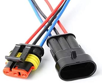 3 Sets Car Waterproof Electrical Connector,18 AWG 3 pin Plug Auto Electrical Wire Connectors Marine for Car, Truck, Boat, and Other Wire Connections.3 Sets