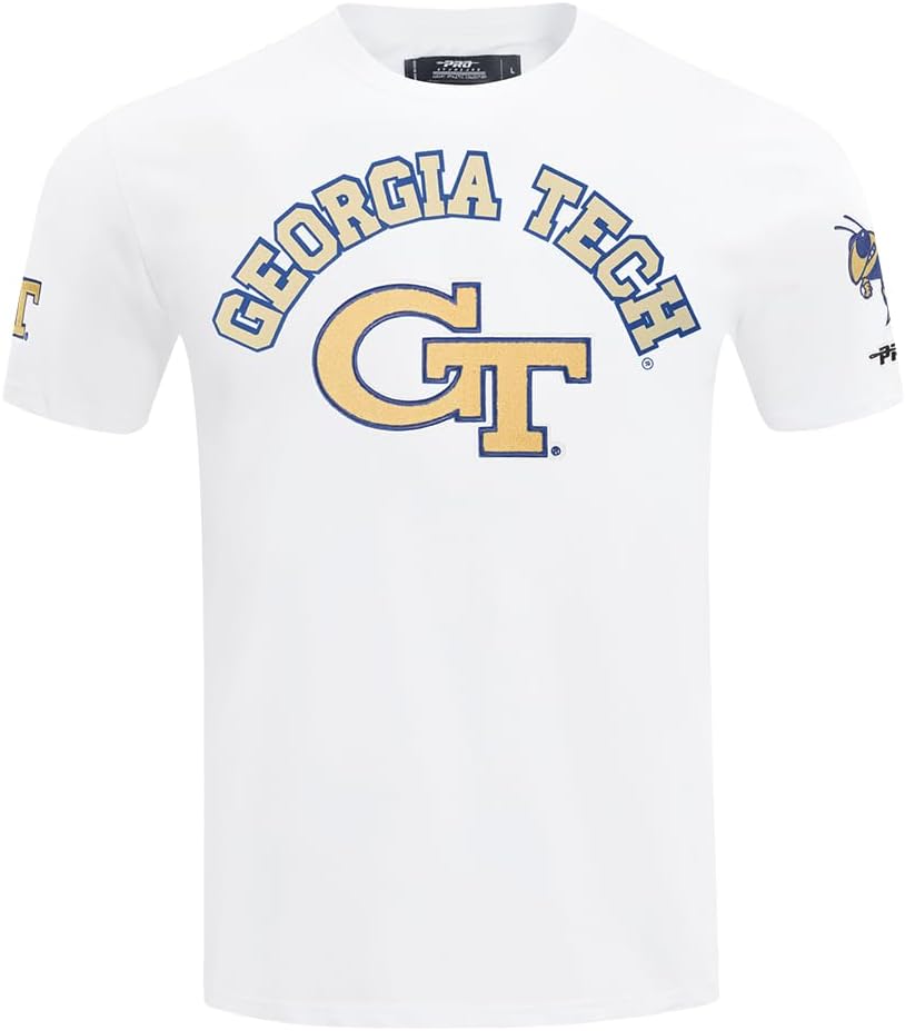 Pro Standard Mens Georgia Tech Classic Chenille Short Sleeve Tee White L