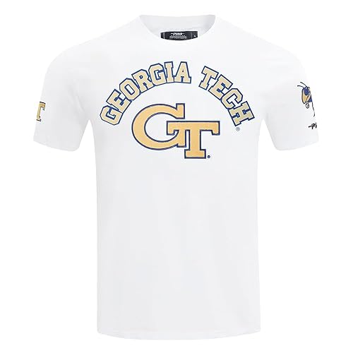 Mens Georgia Tech Classic Chenille Short Sleeve Tee White M