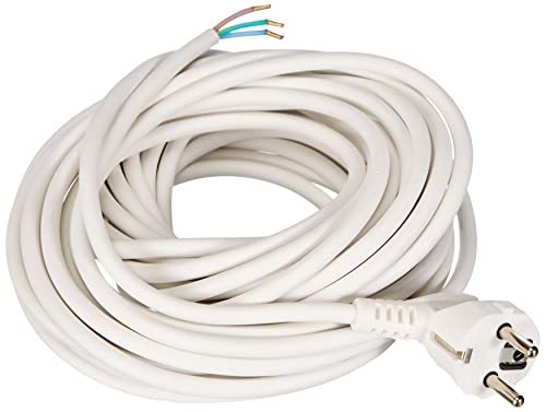 as - Schwabe 70800 Cable de conexión de PVC, 10m H05VV-F 3G1.0, blanco, IP20 uso interior