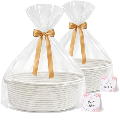 Image of Gift Baskets Empty, 2-Pack Small Baby Shower Baskets for Gifts
