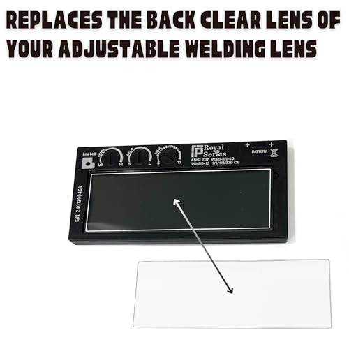 Image of Ridge Products 5 Pack Back Cover Clear Lens For Royal Series Adjustable Welding Lenses | May Fit Other Brands