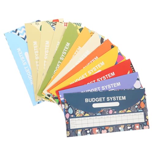 SHINEOFI Sobres Presupuestarios Tamaño Carta, Paquete De 12 Juegos Hojas De Presupuesto, Organizador Portátil Hogar, Oficina y Escuela