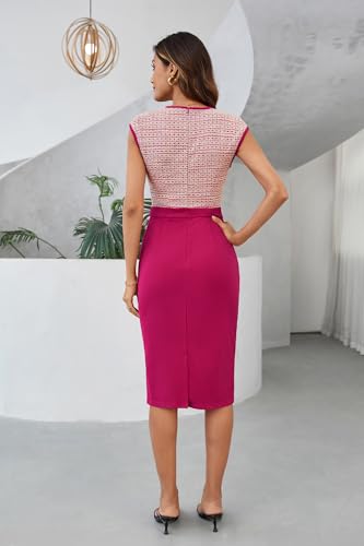 Image of GRACE KARIN Women Wear to Work Dress Crew Neck Sleeveless Bodycon Business Pencil Dresses