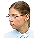 Gafas de Lectura Montura al Aire con Cristales Rectangulares, Funda GRATIS, Montura...