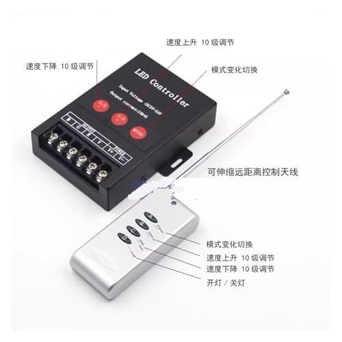 Controlador LED RGB 45A con amplificador de alta potencia para mantener el brillo de tus tiras 8