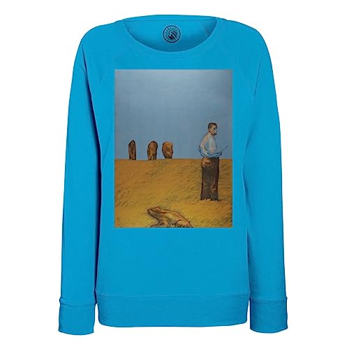 Sweatshirt femme STT Tryptich Angel JOVE, haut en coton imprimé art moderne peinture