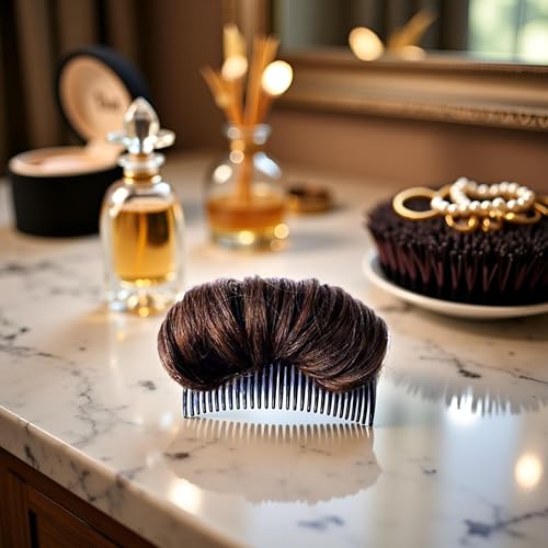 Dark Brown Hair Bun Invisible False Hair Clip, Hair Base Bump Fluffy Hair Pad Styling Fluffy Princess Styling Increased Hair Pad Hair Bun and Crown Shapers Hair Accessories Hair Care