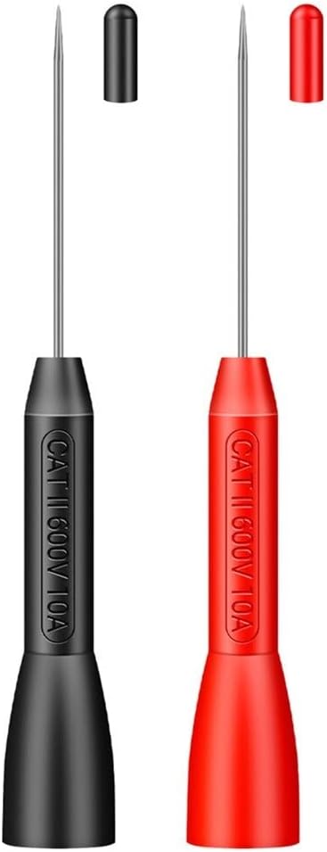 amiciTools Needle Attachment for Test Probes, 600V/10A Non Destructive Multimeter Needle Tip for Checking Small PCB Components