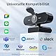 EMEET Webcam NOVA 4K, 4K Webcam mit 2 Mikrofon mit Rauschunterdrückung, Ultra HD Webcam mit 73° Weitwinkel und Objektivabdeckung, PDAF Autofokus, Web Cam für Mac, Laptop, Zoom, Teams