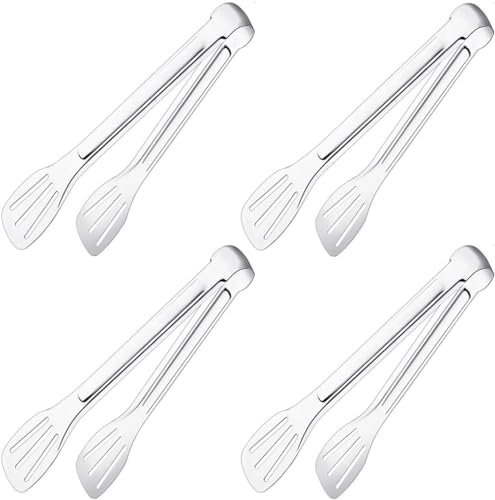 Pinze da servizio in acciaio inossidabile - Set di 4 pinze da cucina multifunzione per feste, buffet e uso quotidiano (9 pollici)