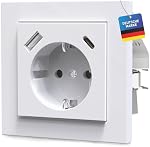 VOLTEVA – Steckdose Schnellladegerät USB-C USB-A PD 3.0 QC Kindersiche