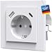 Produktbild Steckdose Schnellladegerät USB-C USB-A PD 3.0 QC Kindersicherung Standard Unterputz Wand kompatibel mit GIRA Jung Merten Busch Jaeger Reinweiß Alpinweiß Smartphone Tablet Power Delivery Quick Charge