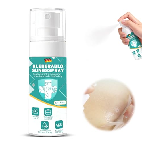 Pflasterentferner Spray, Pflasterlöser Spray, Pflasterentferner Spray Stoma, Pflasterspray Sprühpflaster, Pflasterspray zum Entfernen Klebereste Entferner, Seidige Haptik, 60ml