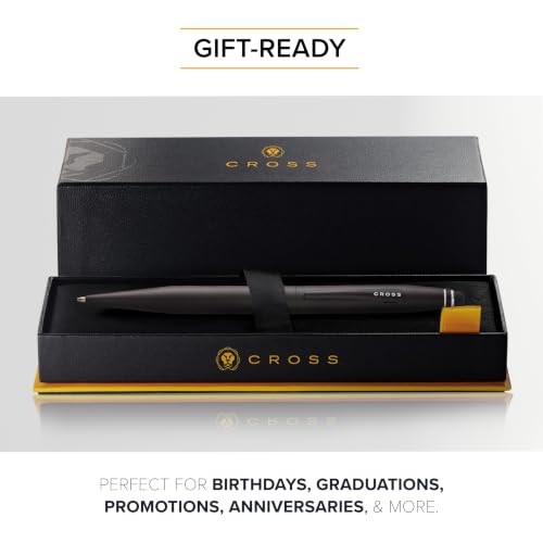 Image of Cross Tech 2 Satin Black Ballpoint Pen - Refillable, Medium Point, Black Ink, Premium Gift Box