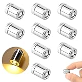 10 Pcs Small LED Lights with Batteries – Warm White, Mini Micro Electric Spotlights for Craft DIY, Paper Lanterns, Party Decorations & Dollhouse Accessories (10 Pcs)