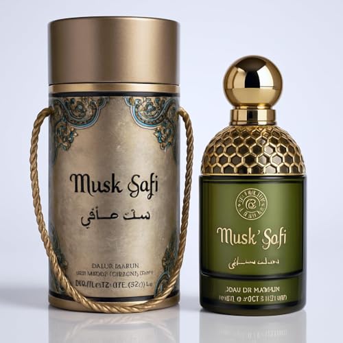 MuskSafi Perfum Spray 100ml | SoftMusk Notes | Elegant Bottle with Decorative Case
