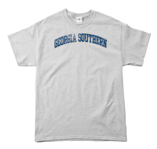Georgia Southern Eagles 100-Percent Pre-Shrunk Vintage Arch College Short Sleeve Tee, Large, Sport Grey