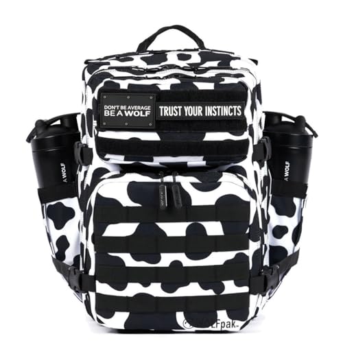 WOLFpak 35L Backpack Meal Prep Management (Black White Cow Print) - WOLFpak