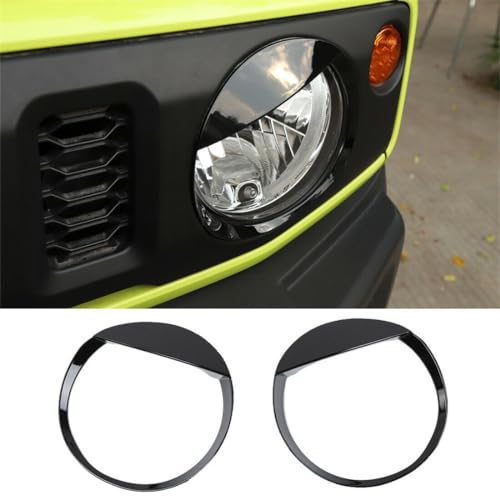 Black ABS Car Front Headlight Lamp Cover Trim,for Suzuki Jimny 2Door 4Door 2019-2025,Head Light Lamp Headlight Decoration Cover Trim 2pcs