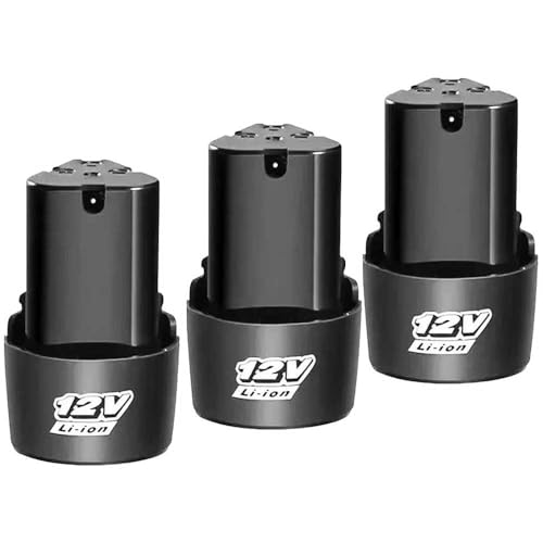 Image of 12V Universal Rechargeable Lithium-Ion Replacement Battery for Cordless Drill Scerwdriver Drilling Machines OD121 (3Pcs 12V Lithium-ion Battery 1.5Ah)