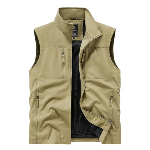 Chaleco de trabajo para hombre transpirable y ligero con bolsillos para invierno y camping