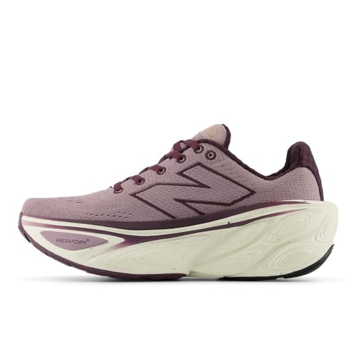 New Balance New Balance Women's Fresh Foam X More V5 Running Shoe, Ice Wine/Angora/Plum Brown, 8