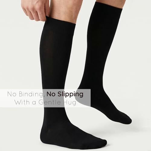 Image of Mysocks Knee High Socks for Women Men Combed Cotton Seamless Toe Tall Long High Socks