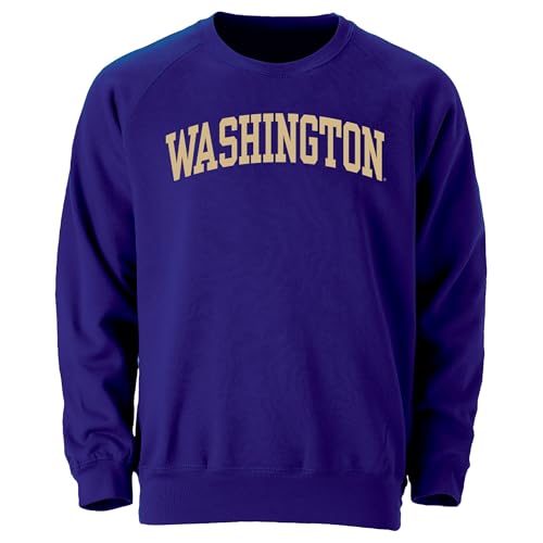 Barnesmith University of Washington UW Huskies Adult Unisex Crewneck Sweatshirt Classic Purple X-Large