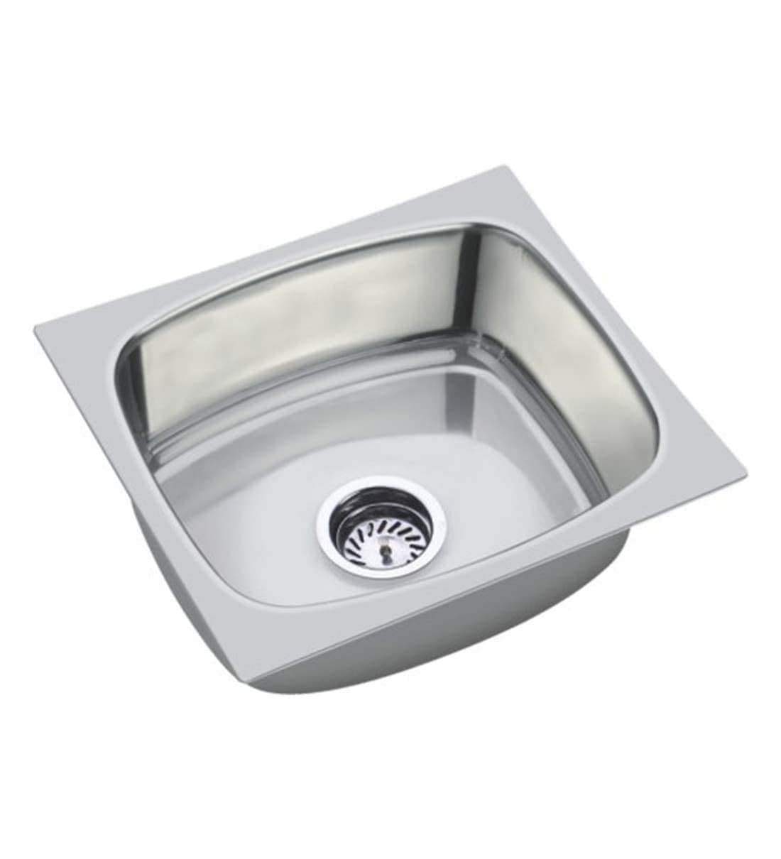 VACLIX® Indian Kitchen Sink || 18'' x 16'' x 8'' || Stainless Steel Oval Single Bowl Kitchen Sink || Glossy Finish & Ceramic Coated with 304 Grade Stainless Steel