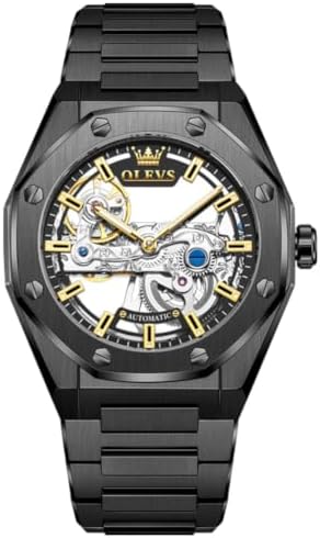 OLEVS Automatic Mens Watch Skeleton Self-Winding Original Mechanical Dress Gift Wrist Watch - 1