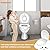 Potty Training Seat Built-in Toilet Seat, Round Toilet Seat 16.5inch with Baby Seat 2 in 1 Soft Close Quiet No Slapping, Magnetic Absorption, Easy Installation for Bottom Fixing Toilet