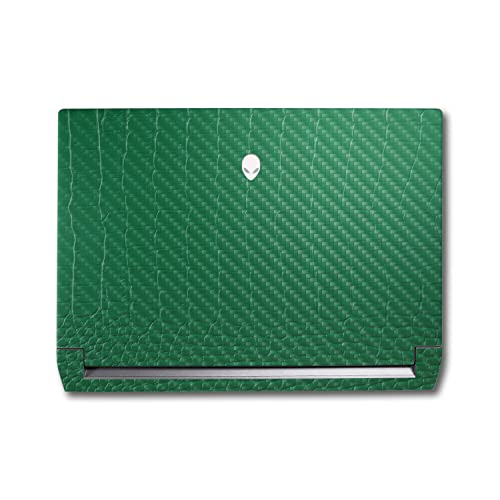 Image of MightySkins Carbon Fiber Skin Compatible with Alienware M17 R5 (2022) Full Wrap Kit - Alligator | Protective, Durable Textured Carbon Fiber Finish | Easy to Apply & Change Styles | Made in The USA