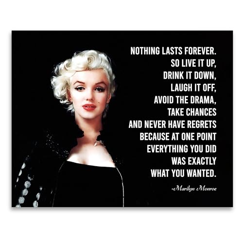 AMERICAN LUXURY GIFTS Inspirational Quote Wall Art – 10x8” Unframed Motivational Print – Vintage Glam Decor for Bedroom, Office, Vanity, or Studio – Elegant Gift for Women