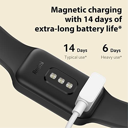 Xiaomi Redmi Band 2 Activity Fitness Tracker With 1.47" Tft Display, 14-Day Battery Life, Blood Oxygen, Heart Rate, Sleep & Stress Monitoring, 5 Atm Water Resistant, Fitness Watch For Men Women, Black #TOP4