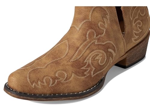 Image of ROPER Womens Ava Embroidered Snip Toe Casual Boots Ankle Low Heel 1-2 inch