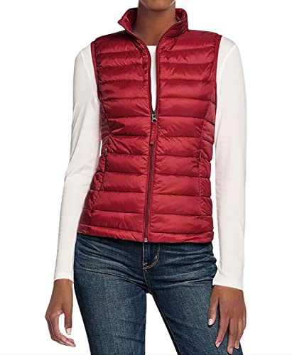 Tsla Women's Lightweight Packable Accent Puffer Vest, Water-Resistant Winter Vests, Ascent Puff Packable Vest Brick, Xx-Large #TOP30