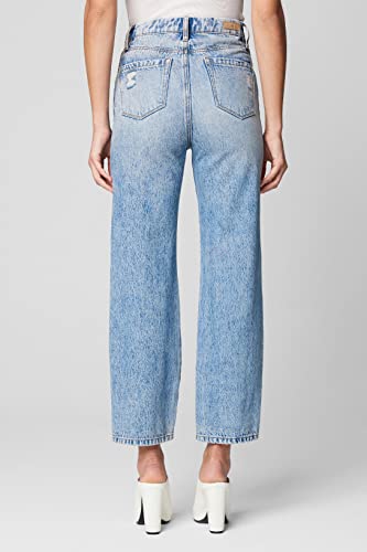 [BLANKNYC] Womens Ripped High Rise Straight Leg Denim Jean, Comfortable Pants & Designer Clothing2