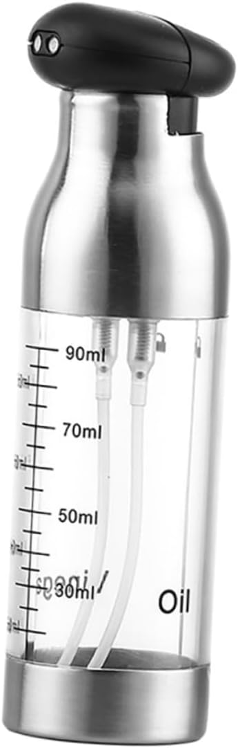 OUNONA Double Oil Spray Bottle for Cooking and Baking Olive Oil Sprayer Dispenser with Practical Nozzle Container for Liquid Seasonings Like Soy Sauce and Vinegar Kitchen Essential for