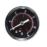 Pool-Filter-Manometer 0-60 Psi 1/4 Zoll NPT Rückhalterung für Pentair für Hayward für Jandy Schwimmbad Spa Ausrüstung Teile für klares Display Messing und Kunststoff Konstruktion einfach zu