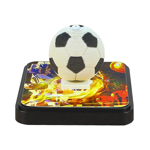 SIWEME 3D Calendar 2027,Creative Time Piece Calendar 2027 Desk Calendar,Soccer Ball Paper Carving Art Tear Away Calendar 3D Memo Pad DIY Christmas Gift