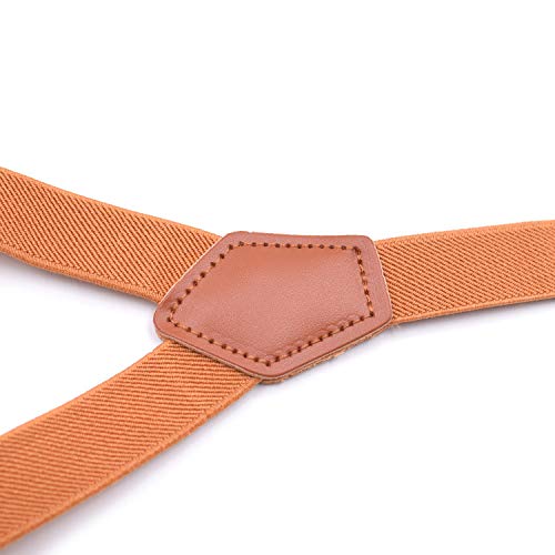 Childrens Suspenders And Bow Tie Sets Tuxedo Braces With Leather And Bronze Clips Adjustable Suspender For Boys Girls Kids #TOP4