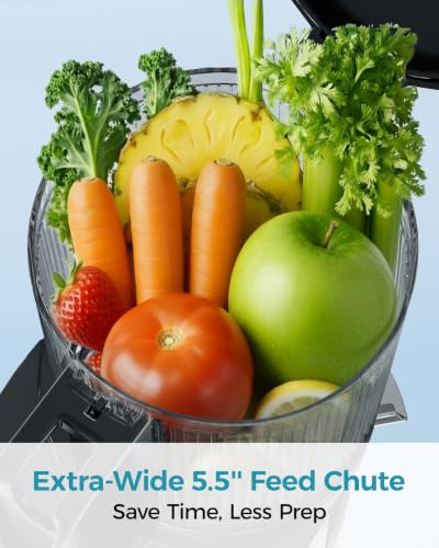 Image of EUHOMY Cold Press Juicer, 5.5 inch Large Feed Chute Juicer Machines
